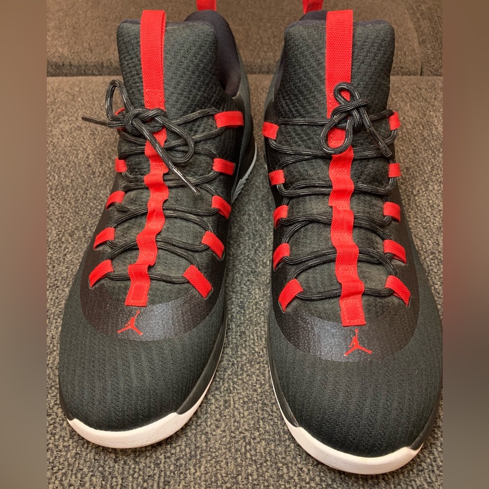 Jordan Black and Red Athletic Shoes - Picture 2 of 8